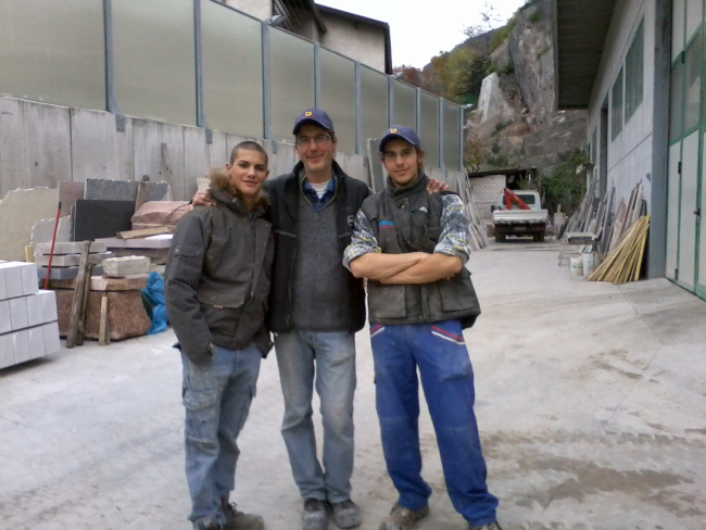 Eros e Loris, al lavoro con il papà Alessandro Mattivi Eros e Loris, al lavoro con il papà Alessandro Mattivi